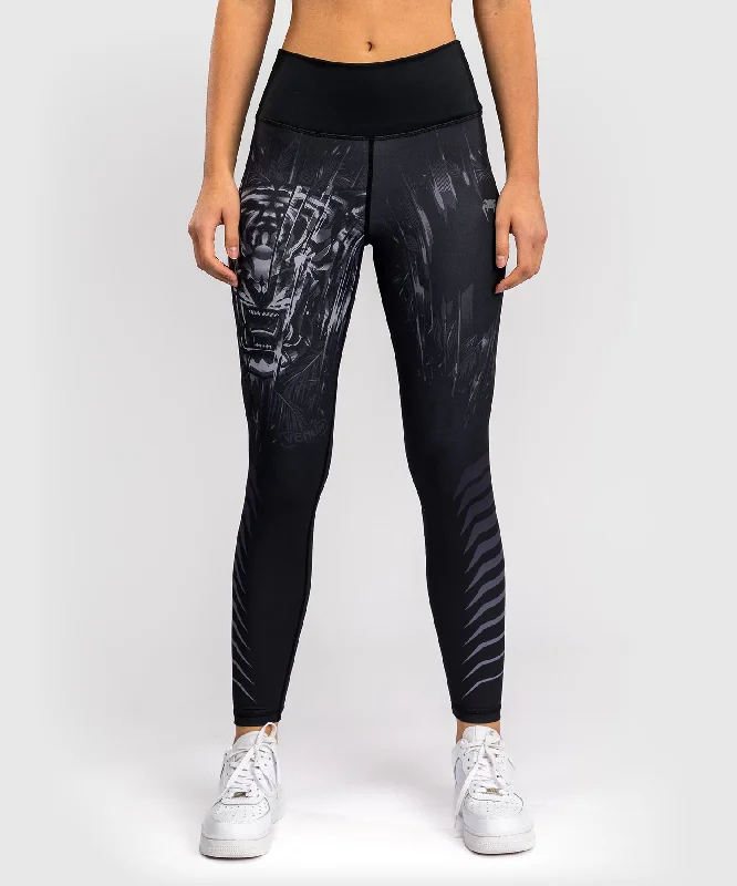 Youthful Street Fashion Venum Tiger Women's Leggings - Black/Silver