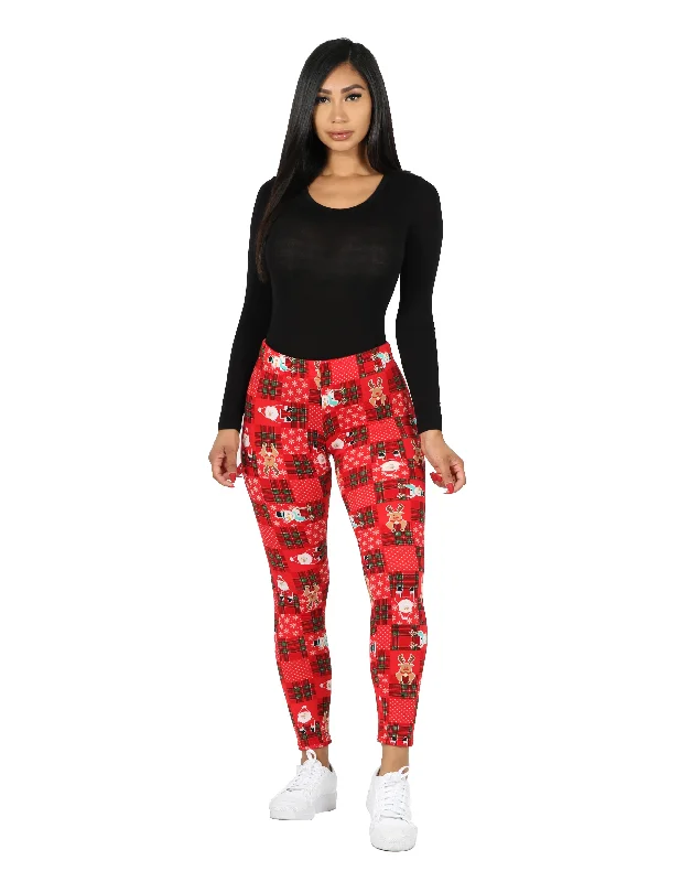 Casual Wear Jolly Super Soft Xmas Legging 2pc Set