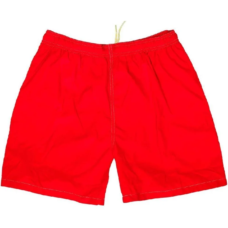 Style Design "A Solid Color" Men's Swim Trunk (with mesh liner). 6.5" Inseam / 19" Outseam (Red) Style Design "A Solid Color" Men's Swim Trunk (with mesh liner). 6.5" Inseam / 19" Outseam (Red)