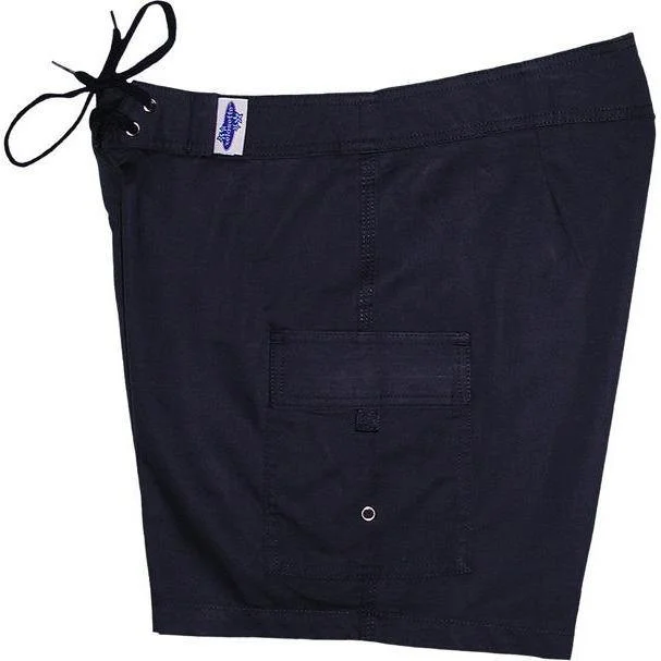 Street Fashion Style "A Solid Color" BEST SELLING Women's Board Shorts - Regular Rise / 7" Inseam (Navy) Street Fashion Style "A Solid Color" BEST SELLING Women's Board Shorts - Regular Rise / 7" Inseam (Navy)