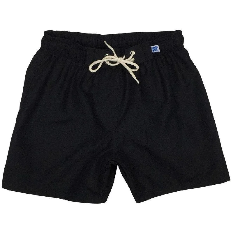 Street Casual Style " A Solid Color" Womens Elastic Waist Board (Swim) Shorts. HIGH Waist/Rise + 5" Inseam (Black+Black stitch) Street Casual Style " A Solid Color" Womens Elastic Waist Board (Swim) Shorts. HIGH Waist/Rise + 5" Inseam (Black+Black stitch)