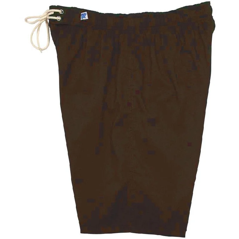 Soft Layers "A Solid Color" Women's Elastic Waist (Swim) Board Shorts. REGULAR Rise + 11" Inseam (Chocolate) Soft Layers "A Solid Color" Women's Elastic Waist (Swim) Board Shorts. REGULAR Rise + 11" Inseam (Chocolate)