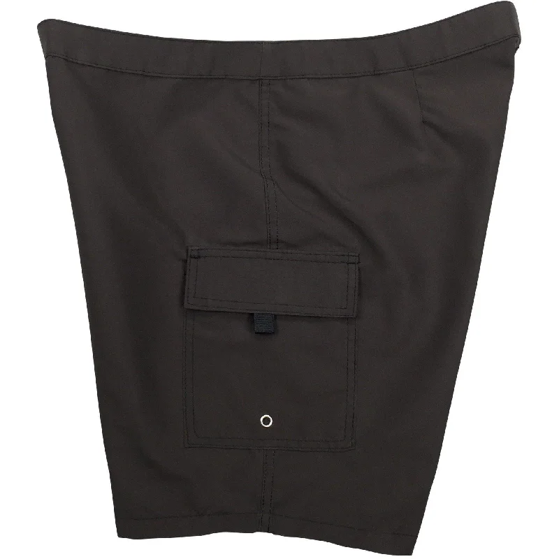 Noble And Elegant A Solid Color (Chocolate) Womens Board/Swim Shorts - 11" *SALE*
