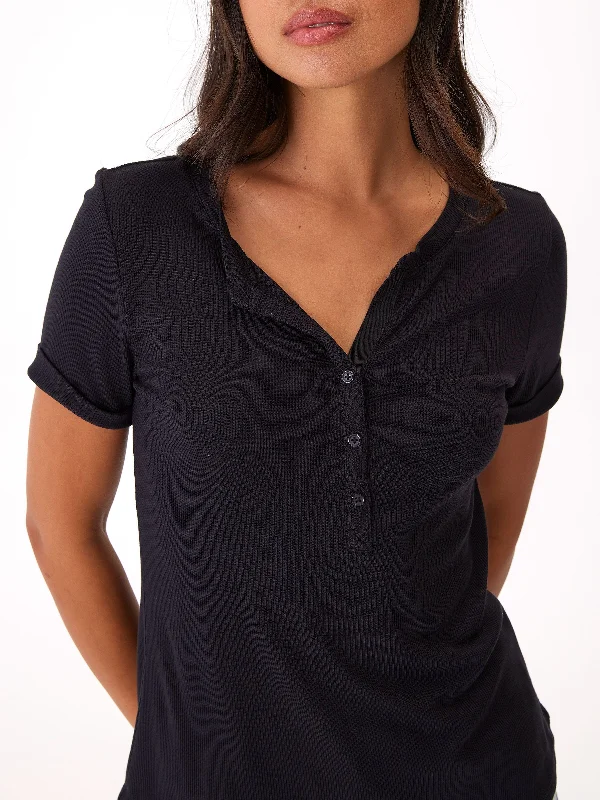 Personalized Outfit Akia Feather Rib Henley Tee