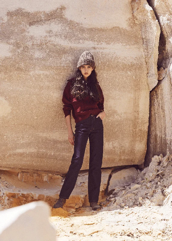 Playful Style Apolline Mérinos straight jeans - SAINT JAMES x Atelier Tuffery (MARINE)