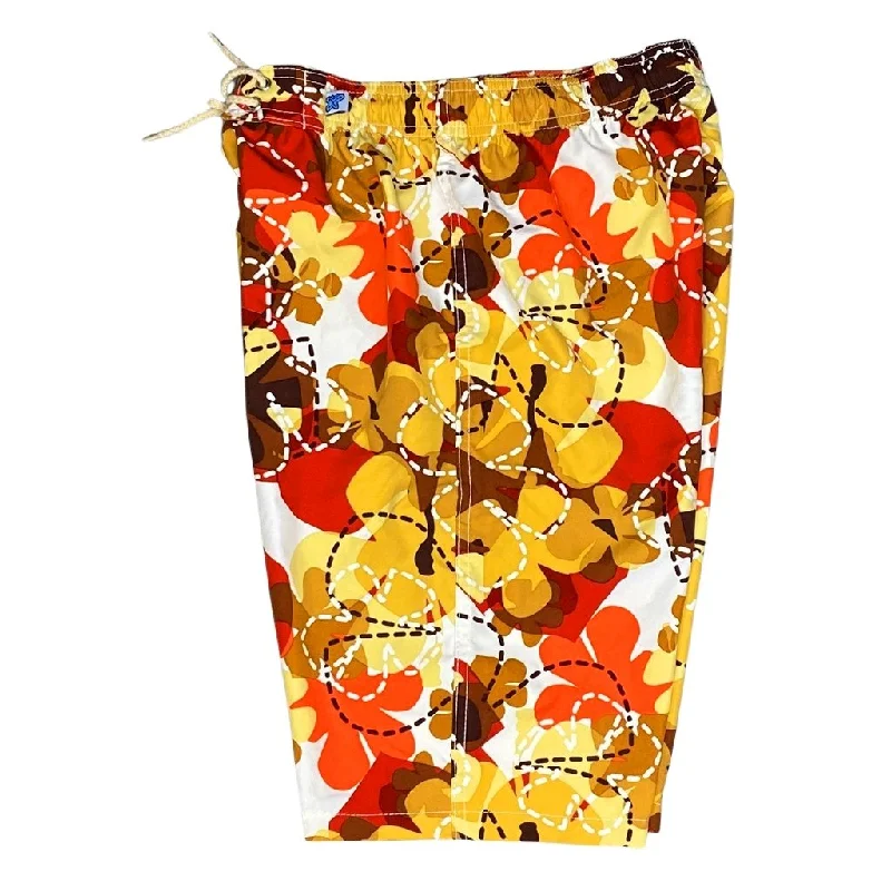 Diamond Series "Bee Line" Womens Elastic Waist Swim Board Shorts. REGULAR Rise + 11" Inseam (Red) Diamond Series "Bee Line" Womens Elastic Waist Swim Board Shorts. REGULAR Rise + 11" Inseam (Red)