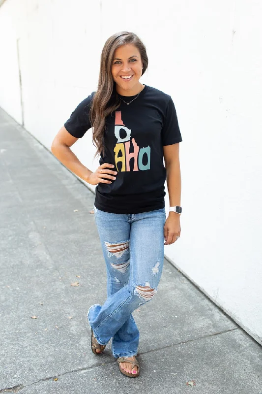 Cute Style Black Bubble Idaho Graphic Tee (Unisex SM-2X)