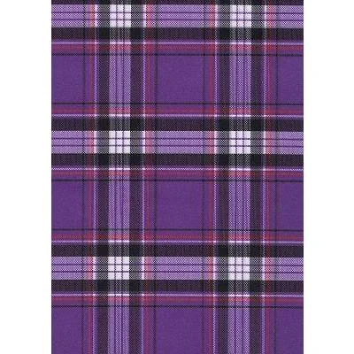 "Casual Friday" Plaid Mens Swim Trunks (with mesh liner) - 22" Outseam / 9.5" Inseam (Purple)