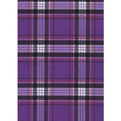 "Casual Friday" Plaid Womens Elastic Waist Swim Board Shorts. REGULAR Rise + 11" Inseam (Purple)