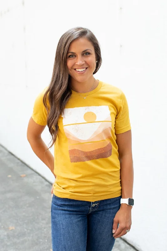 French Retro Desert Yellows Graphic Tee (Unisex SM-2X)