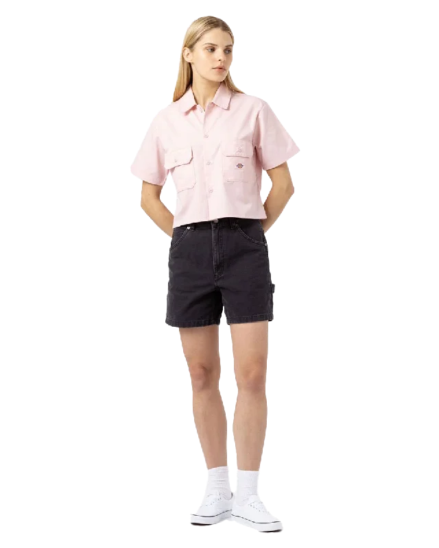 Thin Design Duck Canvas Carpenter Walkshorts in Black