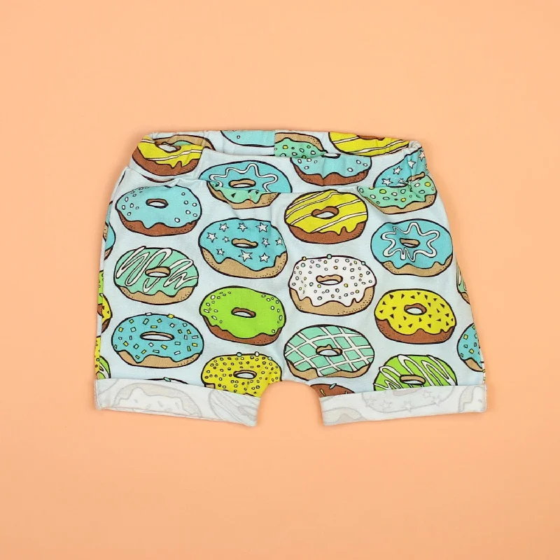 Fashionable Prints Donut Rolled Hem Shorts