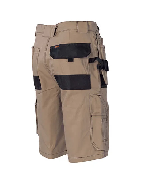 High Street Style DNC Duratex Cotton Duck Weave Tradies Cargo Shorts With Twin Holster Tool Pocket (3336)