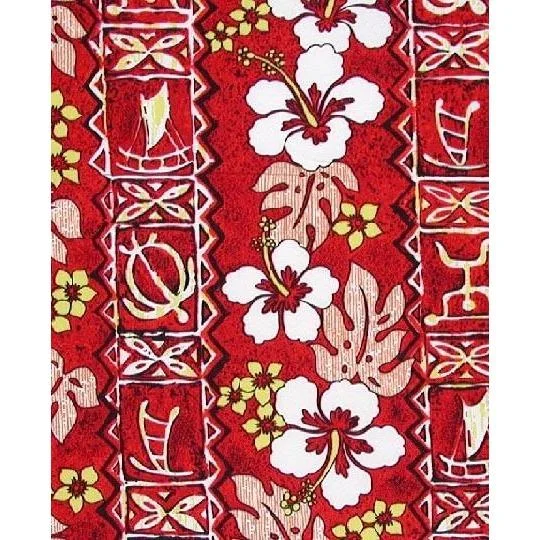 Extra long version Elastic Waist Board Shorts "Tortugas" (Red) Print Mens CUSTOM