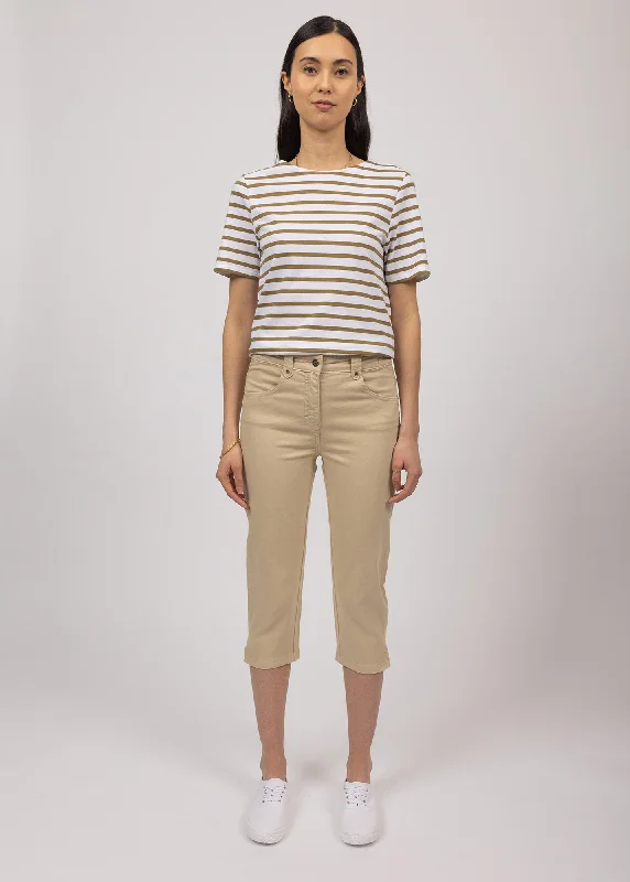 Classic Elodie three quarters pants - in cotton, comfort fit (PLAGE)