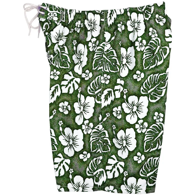 Fashion Selection "Empirical Age" (Olive) Men's Elastic Waist Board Shorts w/ on-seam Pockets (Select Custom Outseam 18" - 28") Fashion Selection "Empirical Age" (Olive) Men's Elastic Waist Board Shorts w/ on-seam Pockets (Select Custom Outseam 18" - 28")