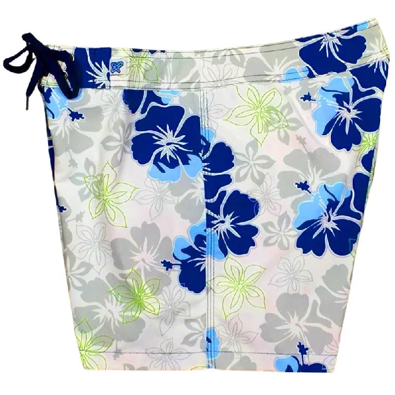 Sweet Style "Escape Artist" Board Shorts - Regular Rise / 5" Inseam (White)