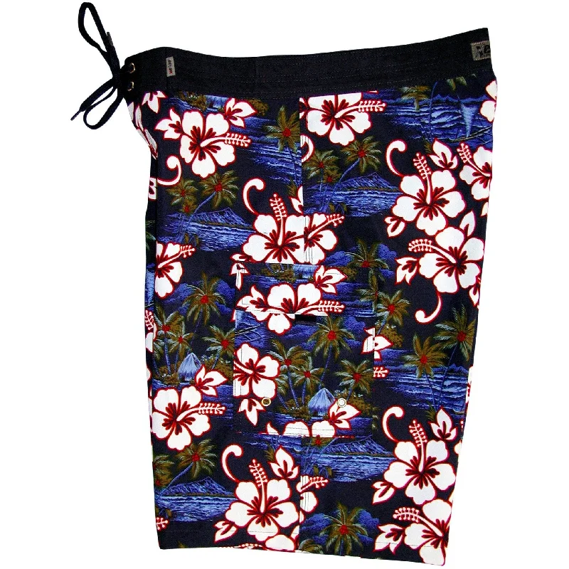 Wandering freely **Fixed (Non Elastic) Waist Board Shorts "State of Mind" (Navy) Print Mens CUSTOM Wandering freely **Fixed (Non Elastic) Waist Board Shorts "State of Mind" (Navy) Print Mens CUSTOM