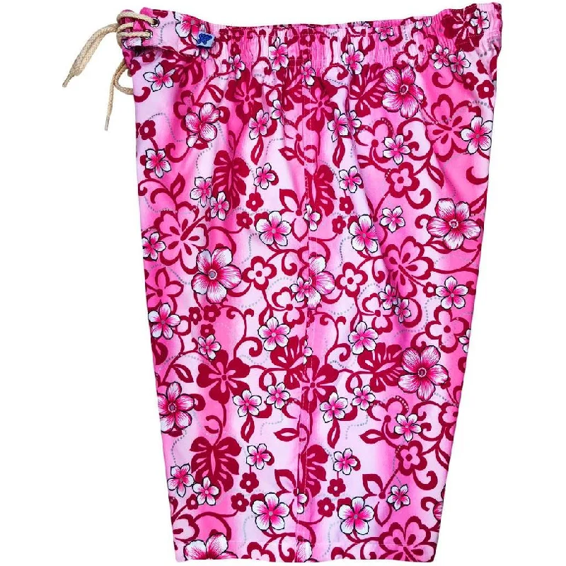 High waist design "Haywire" (Pink) Elastic Waist Board Shorts. Regular Rise or High Waist. Women's CUSTOM High waist design "Haywire" (Pink) Elastic Waist Board Shorts. Regular Rise or High Waist. Women's CUSTOM