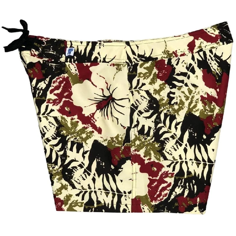 Trendy And Casual "Hiatus" Board Shorts - Regular Rise / 5" Inseam (Brown)