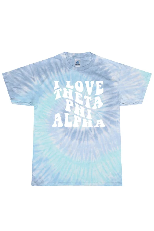 Simple And Comfortable I Love Tie Dye Tee