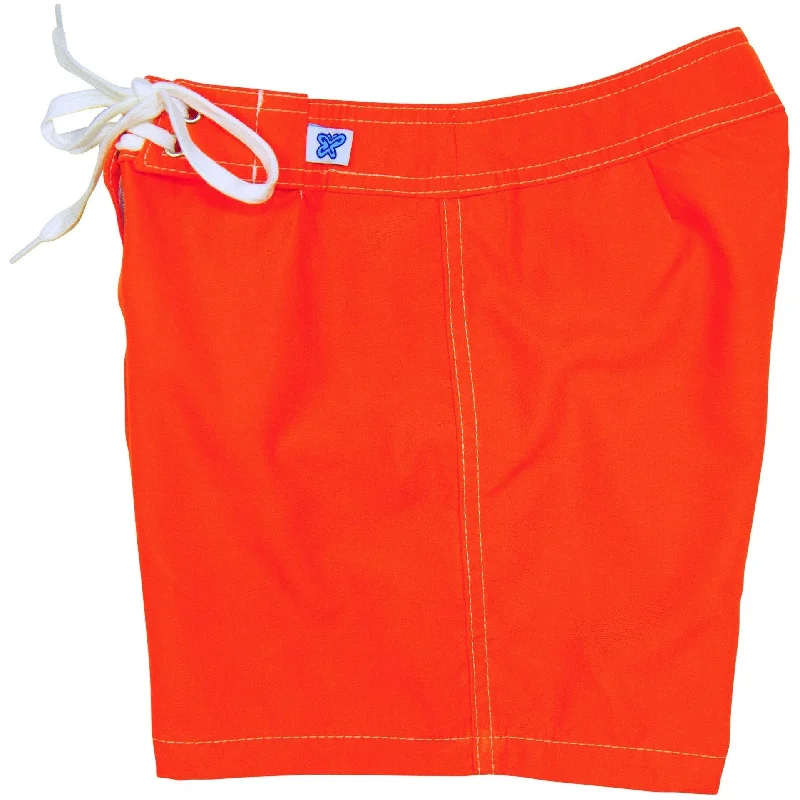 Elegant Tailoring "A Solid Color" Women's (Swim) Board Shorts - Regular Rise / 5" Inseam (Orange) Elegant Tailoring "A Solid Color" Women's (Swim) Board Shorts - Regular Rise / 5" Inseam (Orange)