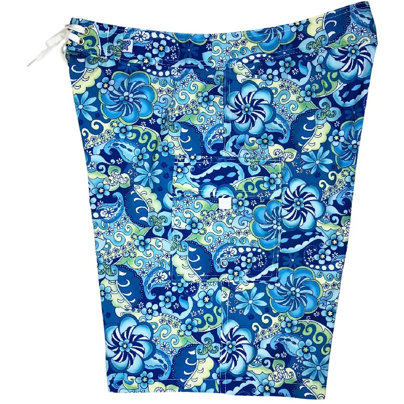 Dessert Matching "Lucy in the Sky" Womens Board Shorts - Regular Rise / 10.5" Inseam (Blue)