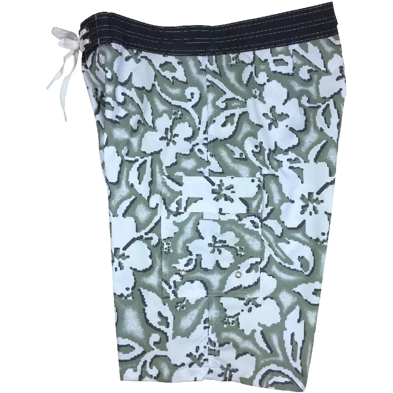 Minimal Style **Fixed (Non Elastic) Waist Board Shorts "Magnified" (Shell) Print Mens CUSTOM Minimal Style **Fixed (Non Elastic) Waist Board Shorts "Magnified" (Shell) Print Mens CUSTOM