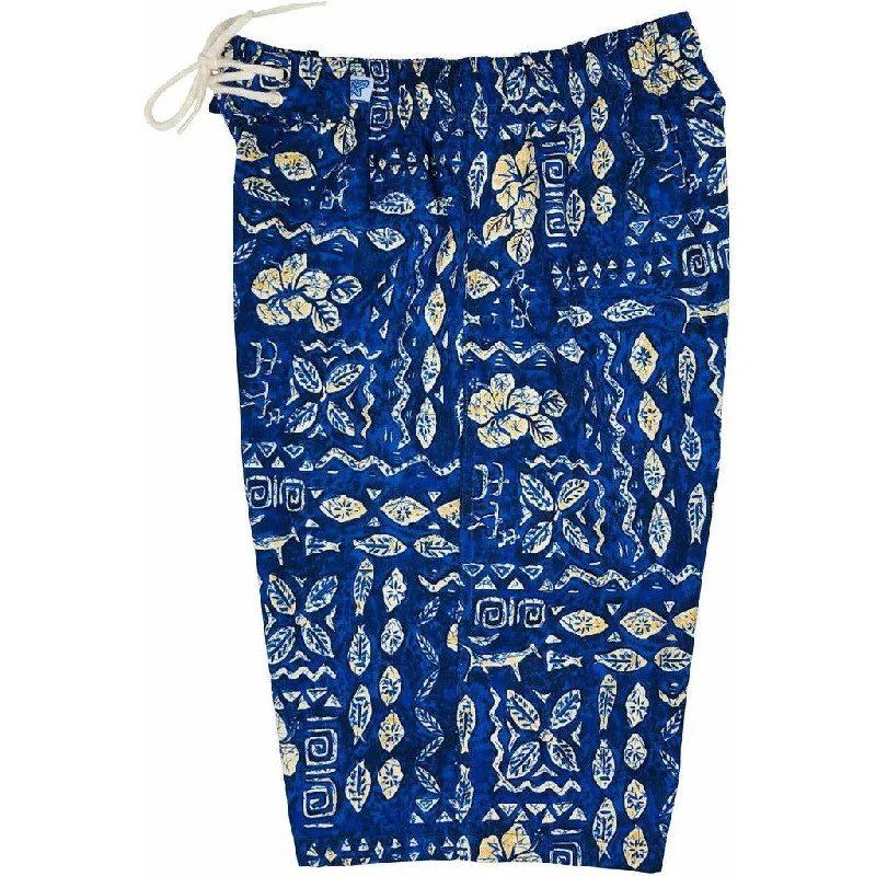 High-quality Fabrics "Man's Best Friend" (Blue) Elastic Waist Board Shorts. Regular Rise or High Waist.  Women's CUSTOM