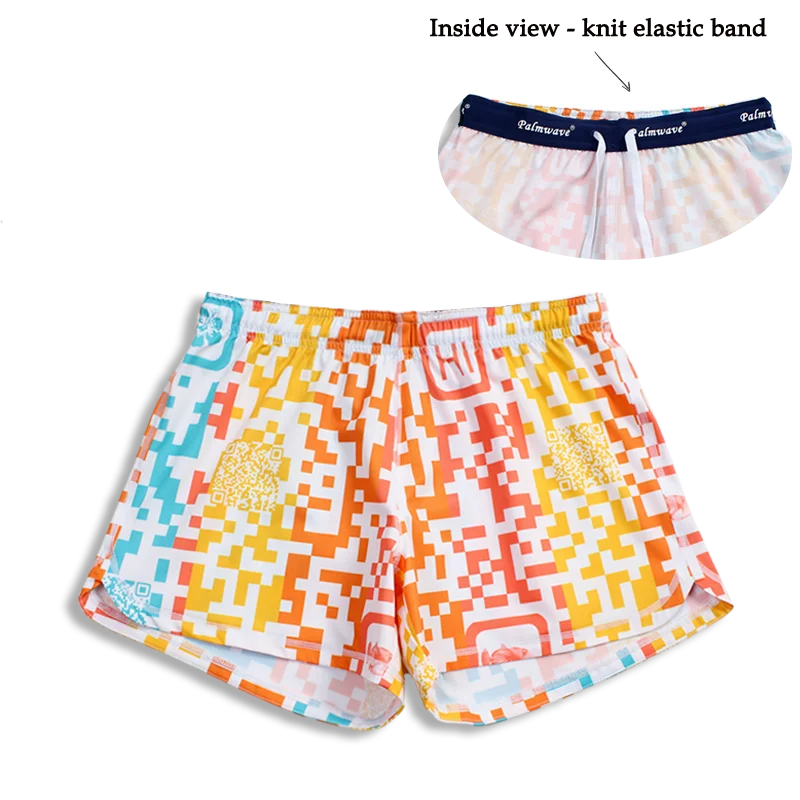 Fresh And Natural N91-CW9482 (Matrix rainbow code),  Ladies 4-way stretch comfort waist shorts