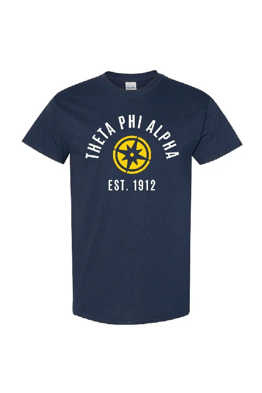 Elegant And Charming Navy Theta Phi Alpha Compass 1912 Tee