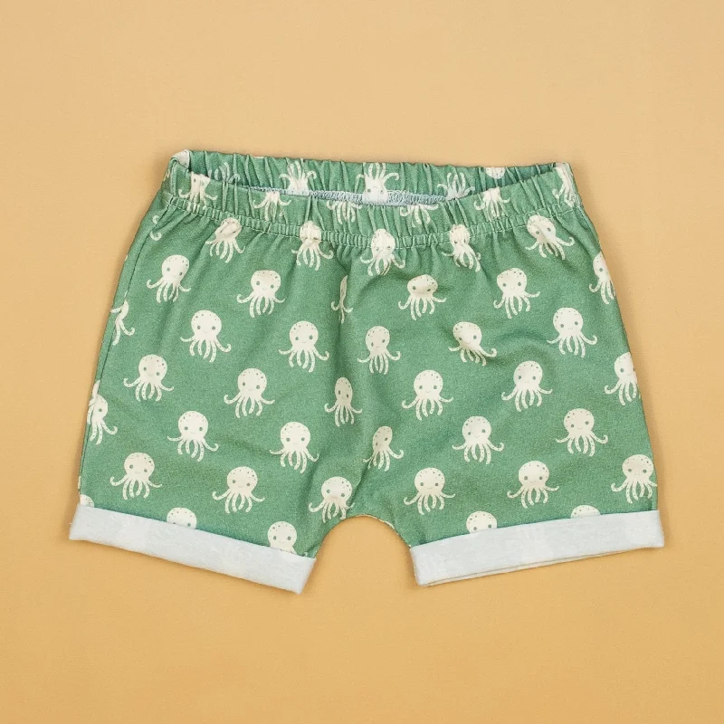 Spring Fashion NB only - Octopus Rolled Hem Shorts