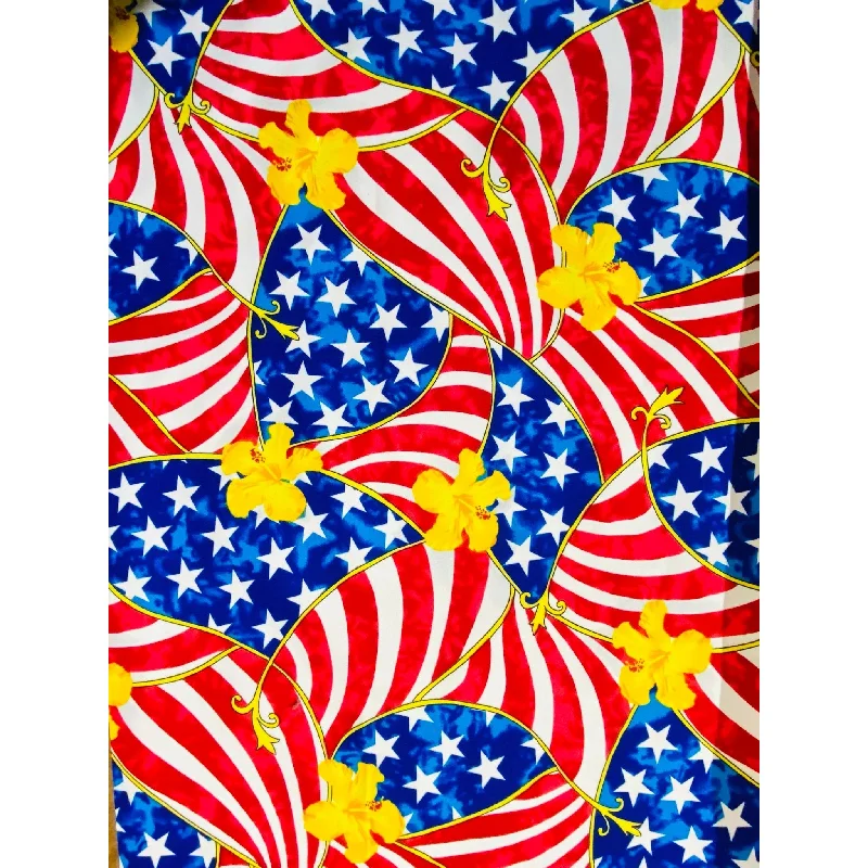 Must-have For Fashion "Old Glory" 100% COTTON Womens Elastic Waist Swim Board Shorts. REGULAR Rise + 5" Inseam Must-have For Fashion "Old Glory" 100% COTTON Womens Elastic Waist Swim Board Shorts. REGULAR Rise + 5" Inseam