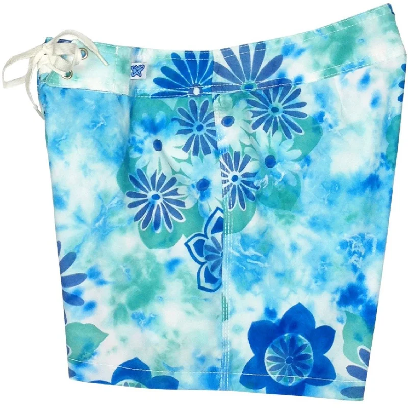 Thin Design "Painted Desert" Board Shorts - Regular Rise / 5" Inseam (Aqua)