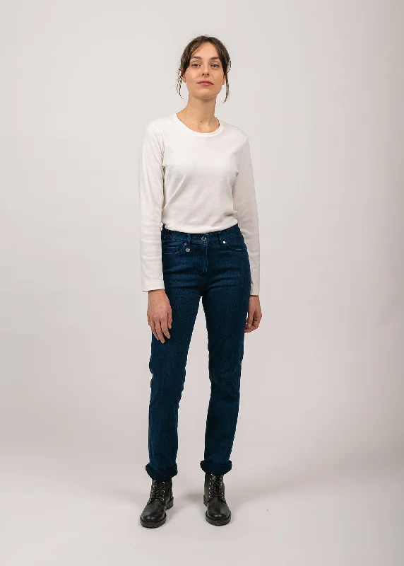 Girl Style Patricia straight jeans - elasticated waist, in stretch cotton (DENIM)