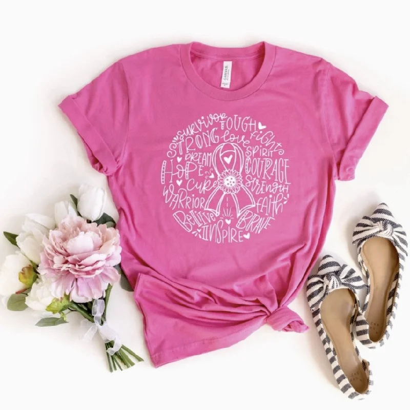 Fashion Classic Pink Cancer Awareness Tee - #8109-8113