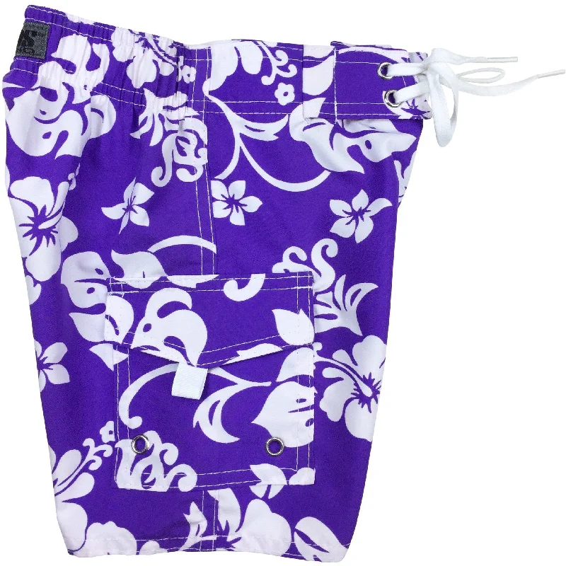Casual Street "Pure Hibiscus" (Purple) Toddler Board Short