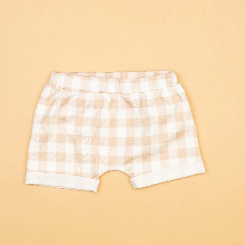 Fashion Innovation Sand Check Rolled Hem Shorts