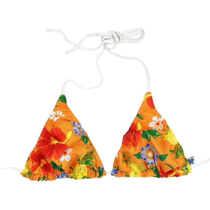 Bottom And Versatile "Sangria" Bikini Top (Orange, Blue, Lime, Black or Yellow)