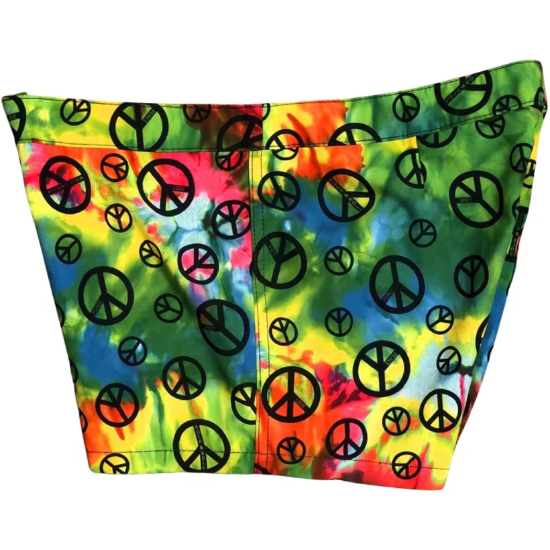 "Sign Language" Tie Dye Womens Board/Swim Shorts - 4"