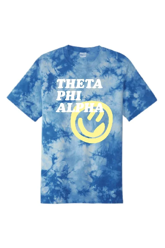 French Style Sky Blue Tie-Dye Tee
