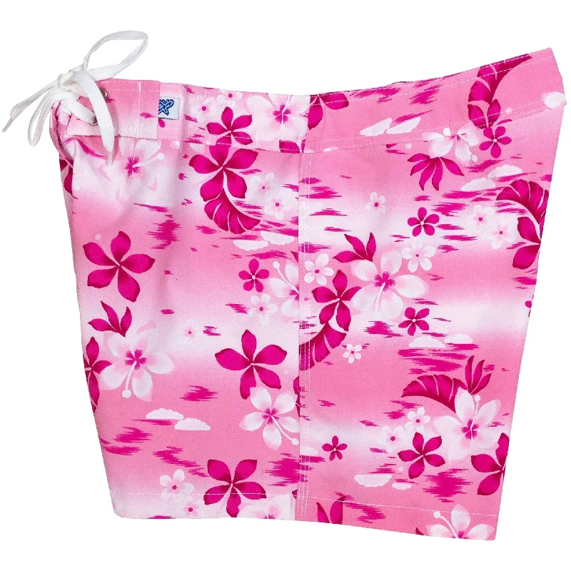 Unique Design "Soul Salvation" Board Shorts - Regular Rise / 5" Inseam (Pink)