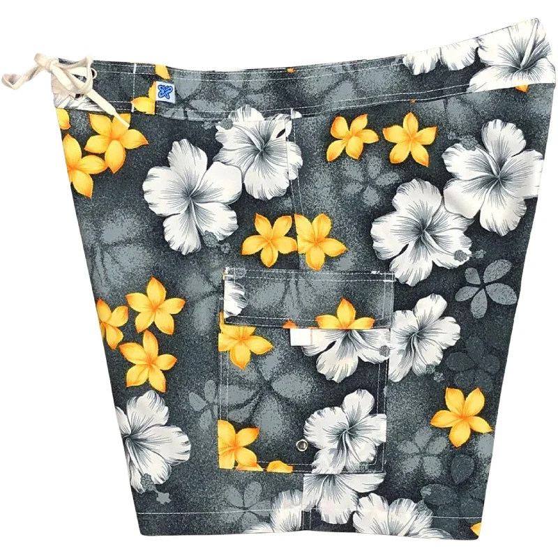 Versatile Style "Spin Cycle" Womens Board Shorts - Regular Rise / 7" Inseam (Charcoal) Versatile Style "Spin Cycle" Womens Board Shorts - Regular Rise / 7" Inseam (Charcoal)