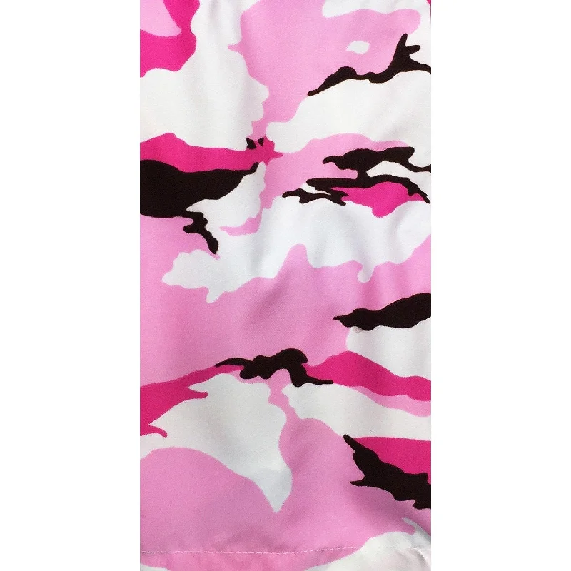 Sports Express "Stealth Fanatic" (Pink+Brown) Elastic Waist Board Shorts. Regular Rise or High Waist. Women's CUSTOM Sports Express "Stealth Fanatic" (Pink+Brown) Elastic Waist Board Shorts. Regular Rise or High Waist. Women's CUSTOM
