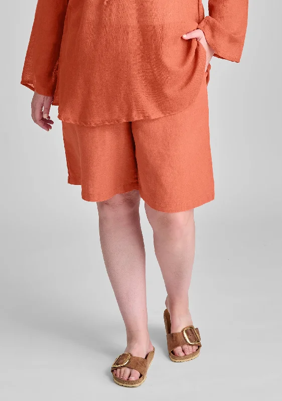Warm Atmosphere Sun Shorts - Linen Shorts - FINAL SALE