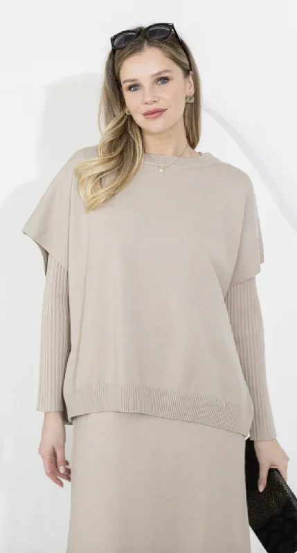 Street Fashion The Sophie Knit Top - Khaki