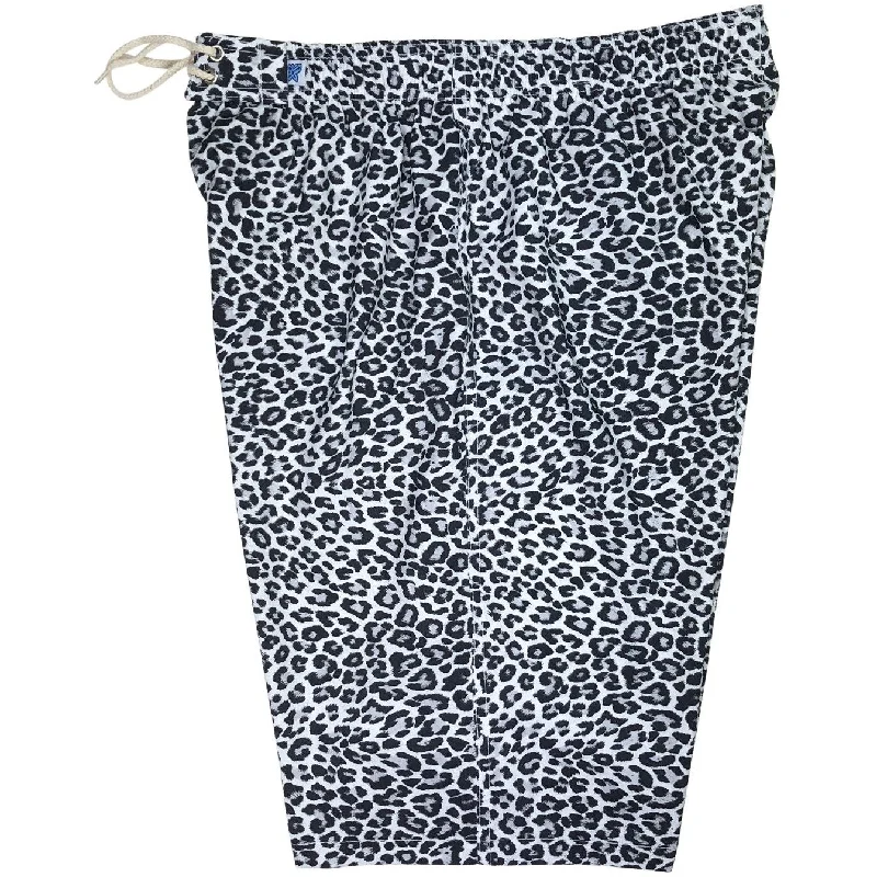 Casual Street "Wild Weekend" Cheetah Womens Elastic Waist Swim Board Shorts. REGULAR Rise + 11" Inseam (Charcoal) Casual Street "Wild Weekend" Cheetah Womens Elastic Waist Swim Board Shorts. REGULAR Rise + 11" Inseam (Charcoal)