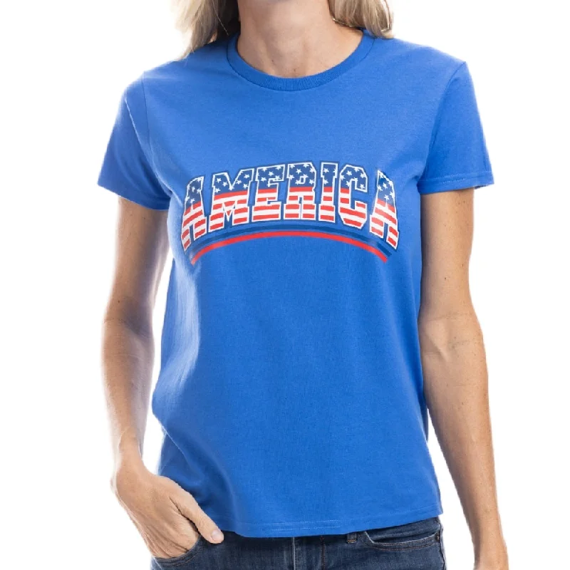 Warm Atmosphere Women's America Stars and Stripes T-Shirt