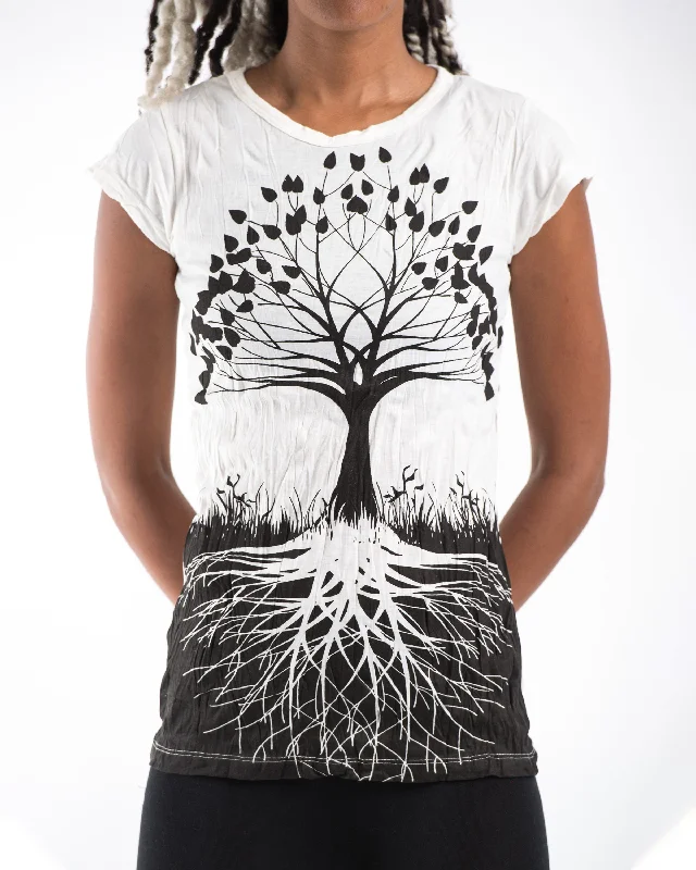 Street Cool Womens Tree of Life T-Shirt in White